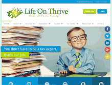 Tablet Screenshot of lifeonthrive.com